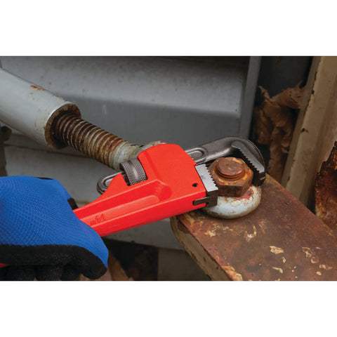 Heavy Duty Adjustable Pipe Wrench Set Including 8 Inch Wrench For Plumbing, gripping rusty pipe, glove holding tool