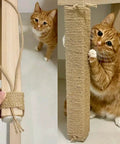 Heavy Duty 5mm Jute Twine 328 Feet Braided Rope For DIY Artwork And Home Decor Bundling Gardening Use Built Tough And Durable String wrapped around furniture and being scratched by a cat