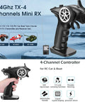 4 Channel 2.4GHz RC Radio System Transmitter Beefed Up With 4 Channel Controller And Receiver for RC Cars Boats Tanks