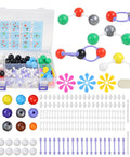 Hands On Molecular Model Kit For Students With 207 Pieces Including 79 Atoms, 18 Electron Cloud Orbitals And 110 Bond Links