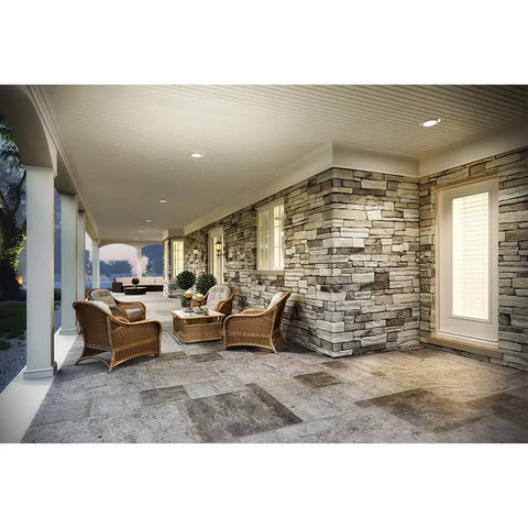 Outdoor patio with 4 Inch Integrated Surface Mount LED Downlight With Dimmable Brightness And Selectable CCT From 2700K To 5000K White Finish