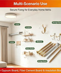Heavy Duty Self Drilling Drywall Anchors Kit With Screws No Pre Drilling Easy Install For DIY Home Wall Mounts Zinc Plated Steel 80 120 160 200 Pack Great For Quick Hangups And Renovations. wall mounting kit for shelves, curtains, lamps, and hooks