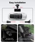 Diagram of 4K Front And Rear Dash Cam With Crystal Clear Starvis 2 Sensor 170 Degree Front And 140 Degree Rear 5GHz WiFi setup