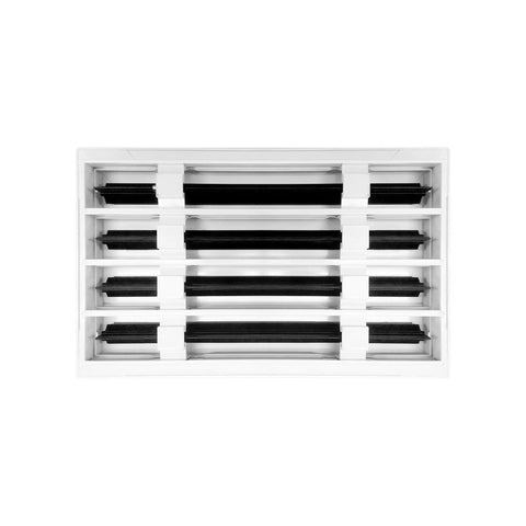 14x8 White Modern AC Vent Cover For Ceiling, Wall, And Floor Decorative Air Vent Grille front view