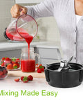 Replacement Ice Blade Kit With ABS Plastic Base And Two Rubber O Ring Gaskets For Most Blender Models, jar pouring juice