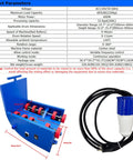 Shop Grade Electric Drum Rotator And Mixer Portable Steel Roller showing specifications and dimensions for heavy duty use.