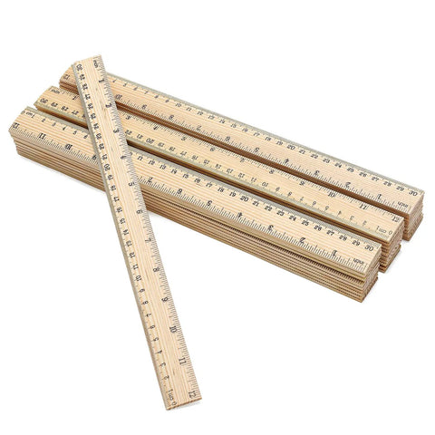 60 Pack Wooden Rulers 12 Inch Measuring Rulers Bulk Wood Ruler With Double Sided Metric And Inch Scales For Office School And DIY Projects