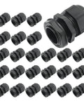 NPT Nylon Cable Gland Set IP68 Waterproof Adjustable 5 to 10mm Cable Diameter 25 Pieces for Junction Box Wire Panel 3/4 Inch Thread