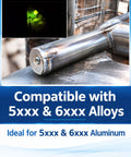 5356 Aluminum TIG Filler Rods Pack, 25 Rods, One Sixteenth Inch By Thirteen Inch, metal welding joint with arc stability