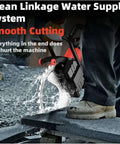 Badass 8900W Electric Concrete Ring Saw With Pure Copper Motor And 410 Mm Diamond Blade For Granite Demolition Features smooth water cutting in action.