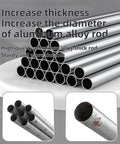 Heavy Duty Floor Squeegee With Flexible Silicone Blade And Long Aluminum Handle For Streak Free Bathrooms Showers Tiles Driveways And Glass That Makes Mopping Obsolete Now, aluminum alloy rods stacked.