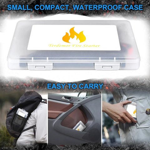 5 Inch Flint And Steel Fire Starter Kit in clear case, fits in backpack, car, pocket, for outdoor survival and emergency prep