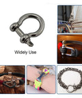 Heavy Duty D-Shackle Set Of 5 304 Stainless Steel Bow Shackles With Screw Pin Rigging Hardware 4mm, 5mm, 6mm, 8mm, 10mm For Towing, Recovery, Marine Use And Survival Bracelets