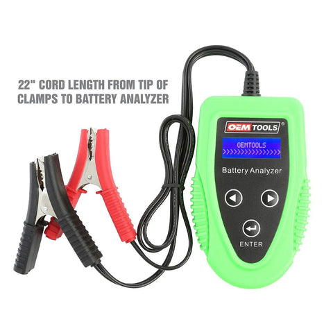 12V Digital Car Battery Tester With 200 To 1200 CCA Load, Handy Diagnostics For Battery Starter And Charging System