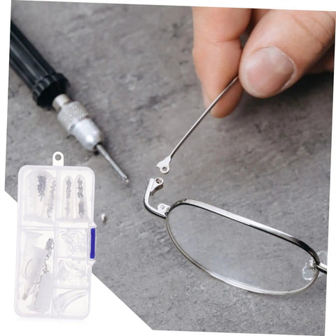 All In One DIY Eyeglass Repair Tools Kit With Nose Pad Screws And Maintenance Gear for fixing eyeglass frames with screwdriver