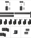 12 Ft Tough As Nails Outdoor Sliding Barn Door Hardware Kit Box Rail System With 450 Lb Capacity Black Powder Coat Components