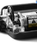 RC car CNC pinion gear installed in LaTrax model for durability and smooth operation, suitable for 1/18 scale upgrades.