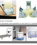 1.5 Inch PP Rigid Non Swivel Caster Wheels With Top Plates, installed on furniture and carts, durable for smooth mobility