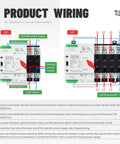 Diagram showing wiring connections for 2P 100A Automatic And Manual Transfer Switch For Dual Power Systems Millisecond Level Uninterruptible ATS DIN Rail Mount AC 230V 50 60Hz High Reliability Power Switching For Critical Loads.