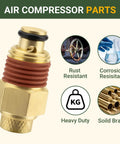 Heavy duty brass air compressor part with rust and corrosion resistance features, showcasing close-up view of durable construction.