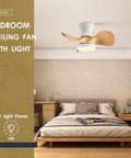 Compact 20 Inch Ceiling Fan With Light And Remote Whisper Quiet DC Motor Farmhouse Vibe Flush Mount Three Reversible Blades