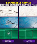 Tile And Stone Repair Kit For Fixing Cracks Chips And Scratches On Bathtubs Tiles Floors Walls And Counters With Kneadable Putty Easy To Use All In One Home Repair Solution before and after images