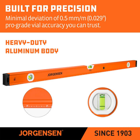 Top Shelf 48 Inch Magnetic LED Box Level With Glowing Bubble Tubes Delivers Dead On Accuracy At 45 90 And 180 Degrees For Hassle Free Layout On Any Daily Build Site