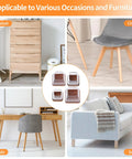 24 Pack Slick Clear Chair Leg Floor Protectors For Hardwood Floors Thickened Silicone Felt Caps with cabinet, chair, and table furniture.
