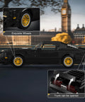 Side view of Classic Supercar Building Set With 1557 Pieces For Teens And Adults, highlighting wheels and opening trunk.