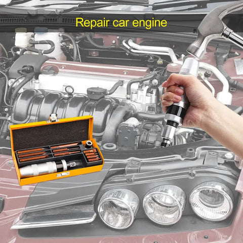 Heavy Duty Impact Driver Bit Set With S2 Alloy Steel Bits And Broken Bolt Extractor used for car engine repair