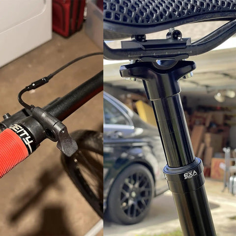 EXA Form Trail Ready Dropper Post Suspension Seatpost With 40mm Travel And 30.9mm Or 31.6mm Diameters, 860i on bike