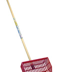 DuraPitch II Pitch Fork Red Built With Durable Polycarbonate For Real Flex And Lasting Strength, Unique Basket Scoop For Moving More Material, 13 Inch Tines For Heavy Duty Garden Farm Or Worksite Use