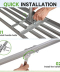 Heavy Duty Galvanized Lawn Leveling Rake With 36 By 12 Inch Wide Rack Head And Extendable 52 To 78 Inch Handle installation