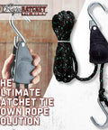 Beefed Up Heavy Duty Rope Hoist With Locking Pulley And Ratchet Adjustable Hanger for Grow Lights with 15 ft rope