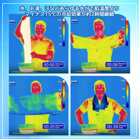 Cooling effect demonstration with thermal camera for Cooling UPF Vented Performance Hat for Workouts Golf and Running Unisex One Size