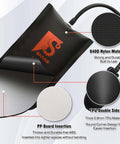 Heavy Duty Air Wedge Shim Kit With Three Sizes, Inflatable Air Bag Wedge Tools for Vehicle Lifting, showing nylon and TPU materials.