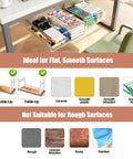 Slick Two Pack Under Desk Drawers With Smooth Glide Action displayed under a desk, showing clear PET build and organized items.