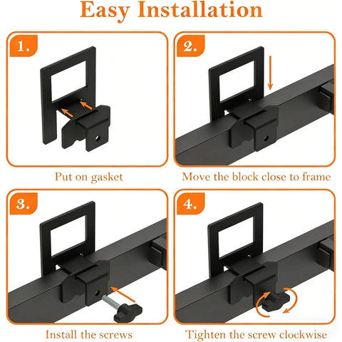 Instructions for setup of Keep Your Mattress Locked Tight With These Adjustable Non Slip Grippers For Metal Bed Frames And Box Springs Quick No Tools Setup Stops Nighttime Shifting Cold 6 Piece Retainer Bars Black.
