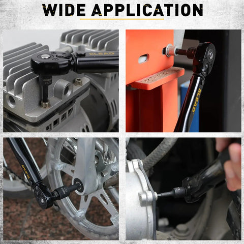 Impact Hex Socket Set 36-Piece With Adapters in use on machinery, showcasing various applications with Cr-V steel sockets.