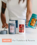Ultra Wide Neck Glass Breast Milk Storage Bottles For Pumping And Feeding Bpa Free Silicone Caps Fit Most Pumps Aspen White Pair For Busy Mommas Keeping Fresh Stashes On Deck displayed on a table with a spoon.