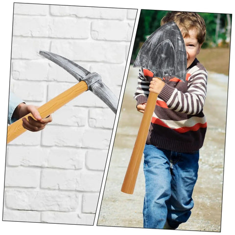 Two Piece Dwarf Pickaxe And Spade Costume Props Set Lightweight Plastic Sponge Fun Tools For Party Favors and Photo Shoots