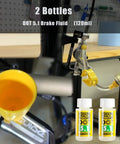 Bike Brake Bleed Kit For SRAM Avid Hope Formula Hydraulic Disc Brakes With 120ml DOT 5.1 Fluid Included shown in use