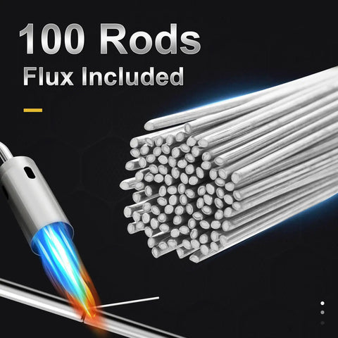 100 Aluminum Welding Rods Flux-Free for Easy Welds DIY Aluminum Repair and Brazing, 13 Inch Length, Beginner Friendly