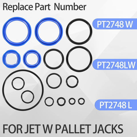 Pro Grade O Ring Seal Kit For Jet W Pallet Jack Hydraulic Unit Replaces PT2748W PT2748LW PT2748L And Variants Fixes Leaks Boosts Load Lifting Smoothness Quiets Groans Easy Install