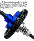 52T Metal Slipper Clutch Spur Gear And Center Drive Shaft Upgrade Kit For 1/10 Slash 4X4 VXL 32-Pitch in navy blue steel