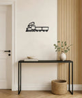Dope Steam Locomotive Metal Wall Art For Living Room And Office, Vintage Rustic Train Silhouette Decor In Black Finish, 12 Inch Size