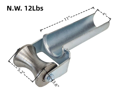 No Sweat Heavy Duty Galvanized Cable Puller Sheave Offering Slick Roll Action For Zero Friction 3 Inch Conduit, 5.2" roller.