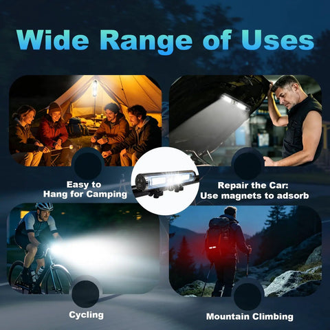 Beast Bright Bike Light Set With 10000 Lumen Headlight And Tail Light, Ten Plus Modes, 8000mAh Rechargeable Battery, Aluminum Waterproof Design, Dual Spotlight And Floodlight, Long 72 Hour Runtime For Mountain Trails