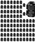 Waterproof PG13 Cable Glands Kit Adjustable 6 to 12mm Nylon Joints with Gaskets 100 Pack Display