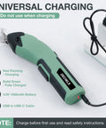 Lightweight Cordless 4V Electric Shears that slice fabric and cardboard like butter charging with USB-C cable.